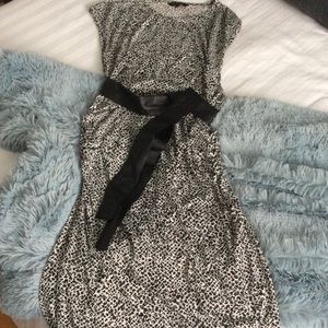 Knee-length comfortable Leopard print dress